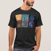 Japan-Zeitstrahl-Triptychon T-Shirt (Vorderseite)