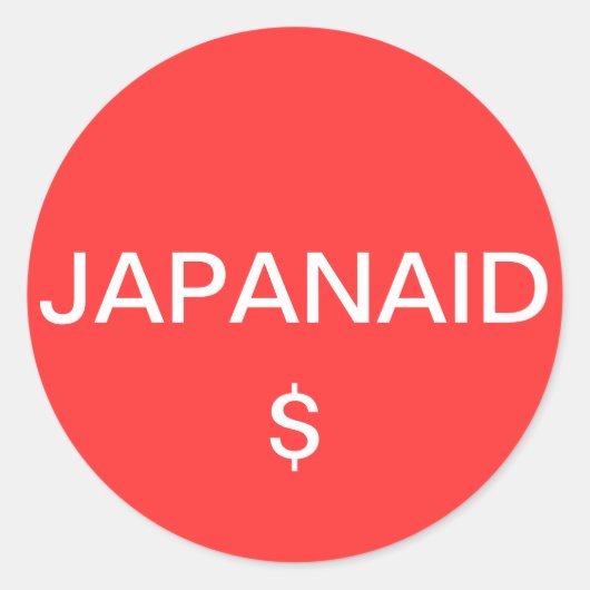 JAPANAID RUNDER AUFKLEBER (Vorderseite)