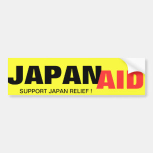 japanaid UNTERSTÜTZUNG JAPAN RELIEF ! Autoaufkleber
