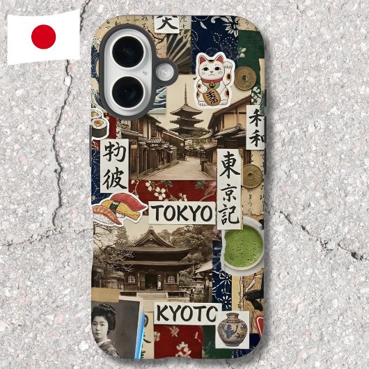 Japancore Collage Japanische Ästhetik Kunst Case-Mate iPhone Hülle