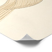 Japandi Abstract Line Art Minimalist Neutral Wall  Poster (Ecke)