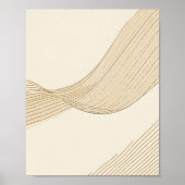 Japandi Abstract Line Art Minimalist Neutral Wall  Poster (Vorne)