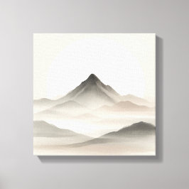 Japandi Abstract Mountain Art for Quiet Interiors Leinwanddruck