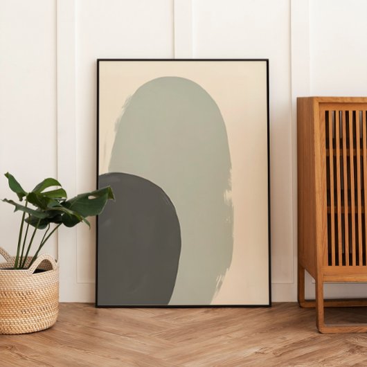 Japandi Abstrakte Pflanze Poster