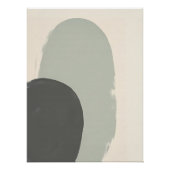 Japandi Abstrakte Pflanze Poster (Vorderseite)