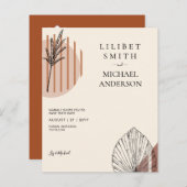 Japandi Abstrakte skandinavische Hochzeit (Vorne/Hinten)