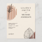 Japandi Abstrakte skandinavische Hochzeit (Vorderseite)