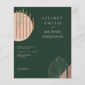 Japandi Abstrakte skandinavische Hochzeit (Vorderseite)