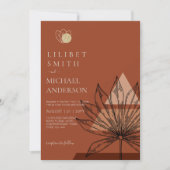 Japandi Abstrakte skandinavische Hochzeit Einladung (Vorderseite)