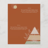 Japandi Abstrakte skandinavische Hochzeit Flyer (Hinten)