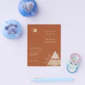 Japandi Abstrakte skandinavische Hochzeit Flyer (Einzeln)