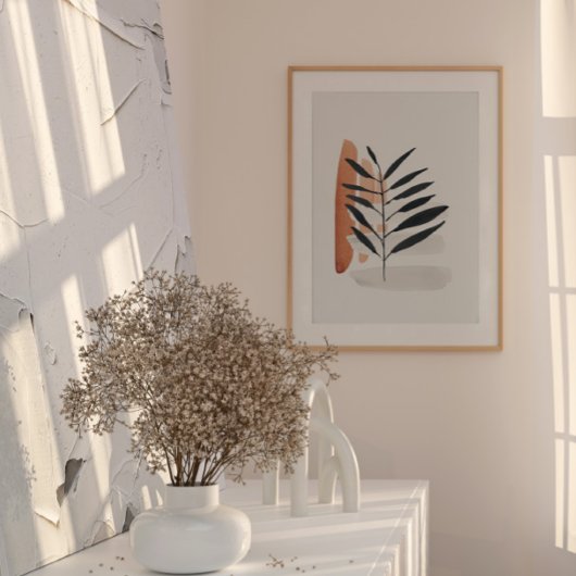 Japandi Aquarell abstrakt Poster