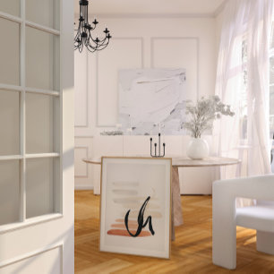 Japandi Aquarell abstrakt Poster