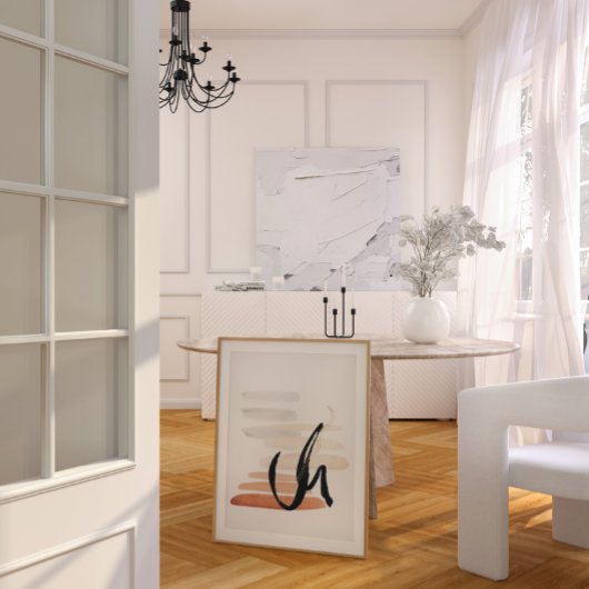 Japandi Aquarell abstrakt Poster