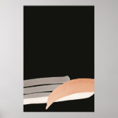 Japandi Aquarell abstrakt Poster (Vorne)