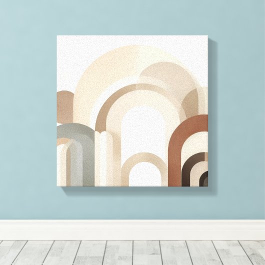Japandi Arch Abstract for Peaceful Spaces Leinwanddruck (Insitu (Holzboden))