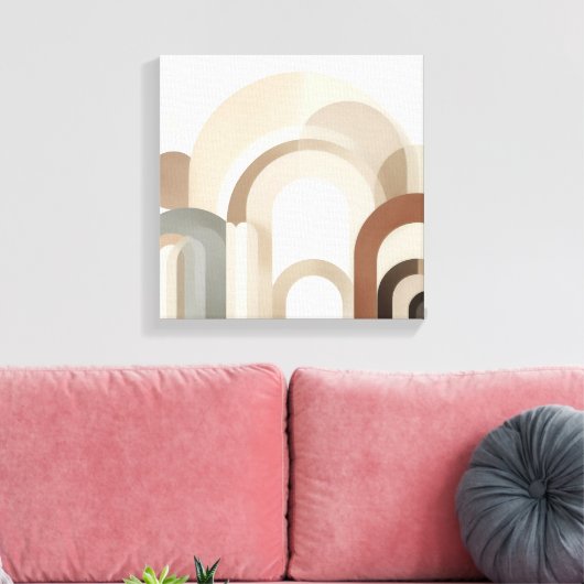 Japandi Arch Abstract for Peaceful Spaces Leinwanddruck (Insitu (Wohnzimmer))