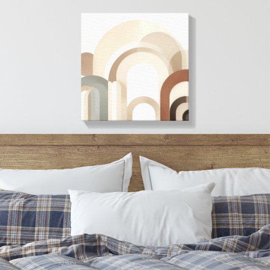 Japandi Arch Abstract for Peaceful Spaces Leinwanddruck (Insitu (Schlafzimmer))