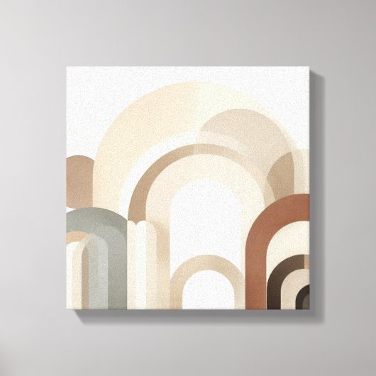 Japandi Arch Abstract for Peaceful Spaces Leinwanddruck (Vorderseite)