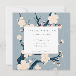 Japandi-Blume - Hochzeit in Blau und Rosa