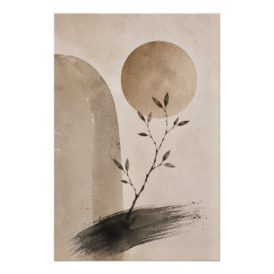 Japandi Botanical Wandkunstposter – Wabi Sabi  Poster
