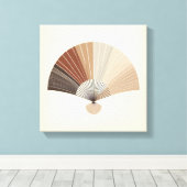 Japandi Folding Fan Abstract Balance Art Leinwanddruck (Insitu (Holzboden))