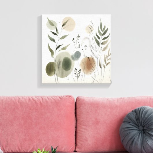 Japandi Garden Rhythm Art for Calm Interiors Leinwanddruck (Insitu (Wohnzimmer))