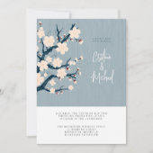 Japandi Kirschbaumhochzeit Einladung (Vorderseite)