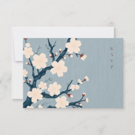 Japandi Kirschblüten Wahlmöglichkeiten UAWG RSVP Karte