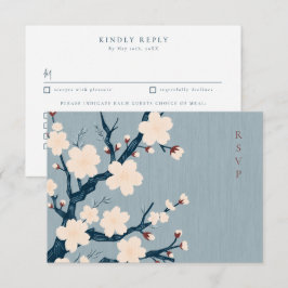 Japandi Kirschblüten Wahlmöglichkeiten UAWG RSVP Karte
