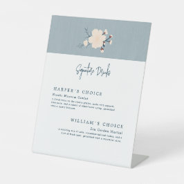 Japandi Kirsche Blume Unterschrift Drinks Hochzeit Sockelschild