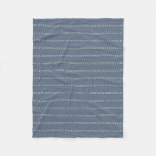 Japandi marineblaue Denim-Linien neutrale Geometri Fleecedecke