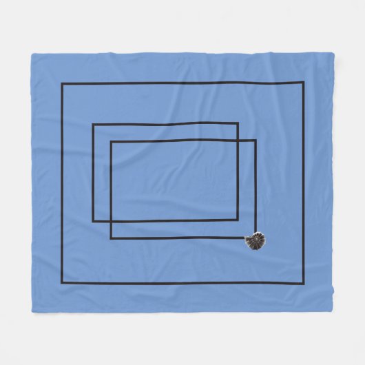 Japandi Meeresleben Küste blaue Zimmer Dekoration Fleecedecke (Vorderseite (Horizontal))