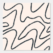 Japandi Minimalist Brush Stroke Pattern in Cream a Tapete (Vorderseite)