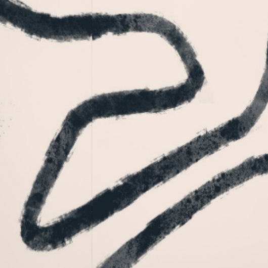 Japandi Minimalist Brush Stroke Pattern in Cream a Tapete (Naht)