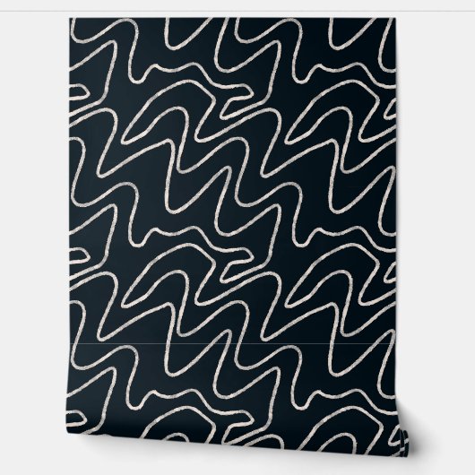 Japandi Minimalist Brush Stroke Pattern in Cream Tapete (Abrollen)