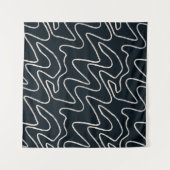 Japandi Minimalist Brush Stroke Pattern in Cream Wandteppich (Vorderseite (Horizontal))