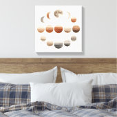 Japandi-Mondphasen-Wandkunst für den Schulbeginn Leinwanddruck (Insitu (Schlafzimmer))