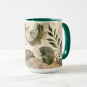Japandi-Moos-Stein-Morgen-Kaffeetasse Ästhetik Tasse (VorderseiteRechts)