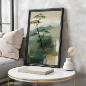 Japandi Mystic Peaks Wall Art Print Poster