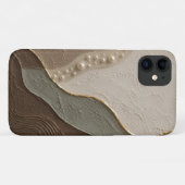 Japandi-Neutrales Texturdesign Case-Mate iPhone Hülle (Rückseite (Horizontal))