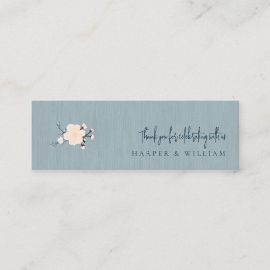 Japandi qr Code Social Media Hochzeitkarte Mini Visitenkarte (Vorderseite)