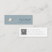 Japandi qr Code Social Media Hochzeitkarte Mini Visitenkarte (Vorne/Hinten)