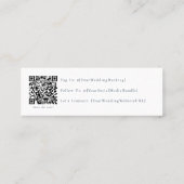 Japandi qr Code Social Media Hochzeitkarte Mini Visitenkarte (Rückseite)