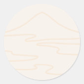 Japandi Runder Aufkleber (Vorderseite)