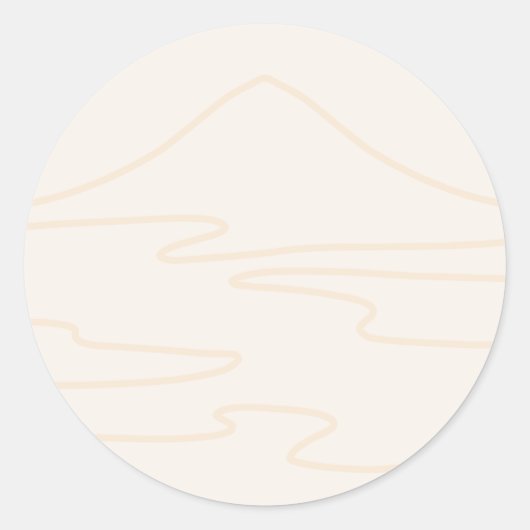 Japandi Runder Aufkleber (Vorderseite)