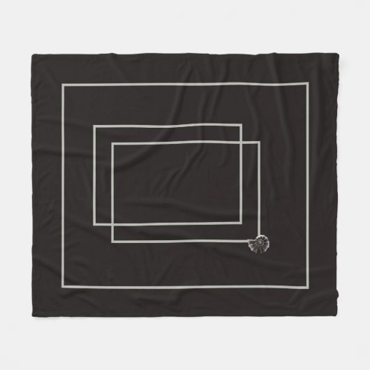 Japandi Seeleben in Beige Fleecedecke (Vorderseite (Horizontal))