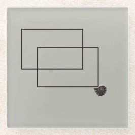 Japandi Seeleben in Beige Glasuntersetzer