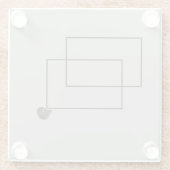 Japandi Seeleben in Beige Glasuntersetzer (Rückseite)