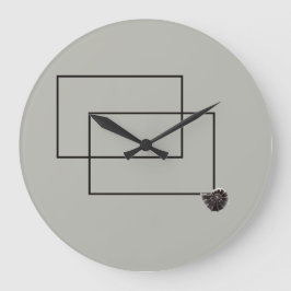 Japandi Seeleben in Beige Große Wanduhr